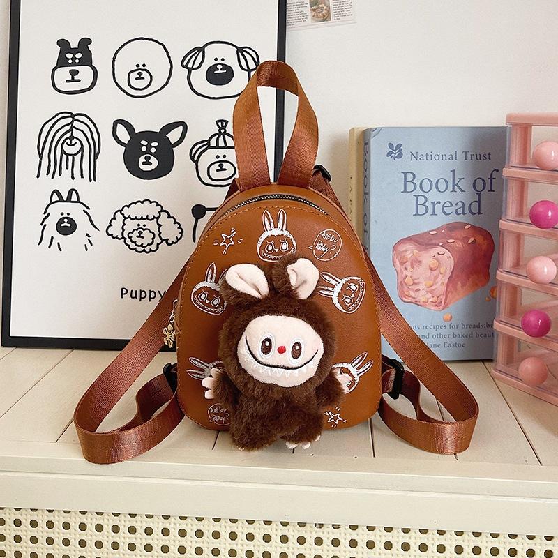 School Bag Fashion Children's Bag Labub New Lightweight and Versatile Backpack Casual Small Breast Bag Going Out Change Bag