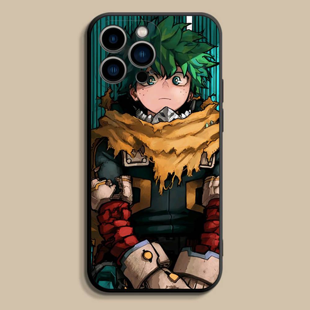 Custodia per Telefono My Hero Academia D-Deku Per iPhone 17,16,15,14,13,12,Pro,Max,Plus,E,SE4,Air,Mini Copertura Morbida Nera