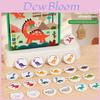 Houten dinosaurus-alfabetpuzzel voor kinderen, educatief speelgoed voor de vroege ontwikkeling.