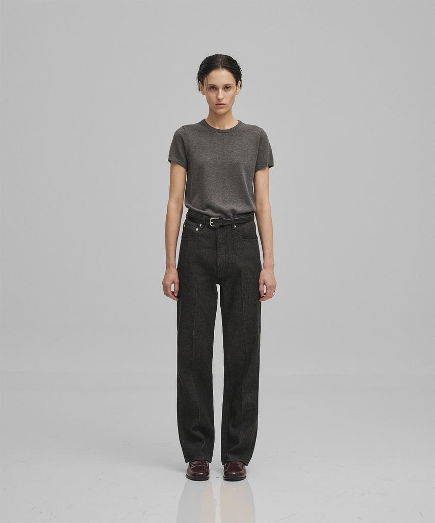 ANOTHER OFFICE WOMEN W. Standard Kuroki Denim Pants (Black)