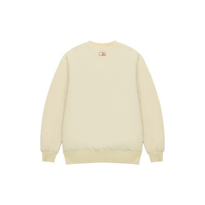 MLB San Francisco Giants, Thickened And Fleece Lined Crew Neck Pullover Sweatshirt Unisex Light Yellow 3AMTB0726-14YEL