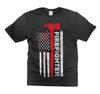 Firefighter Patriotic T-Shirt: 4th of July Flag Axe Tee