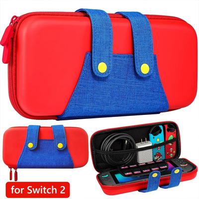 Estuche de Viaje Delgado 2025 para Accesorios de Nintendo Switch 2 2025, Carcasa Dura de EVA Impermeable, Bolso de Mano para Transporte y Almacenamiento NS 2