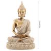 Meditating Seated Buddha Statue Carving Figurine Craft for Home Decoration Ornament (Gold)