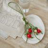 Taschenanhänger Exquisite Tomaten-Kordel Anhänger Damen All-Match Niedlicher Rucksackanhänger Luxuriöses Design Tasche Zubehör