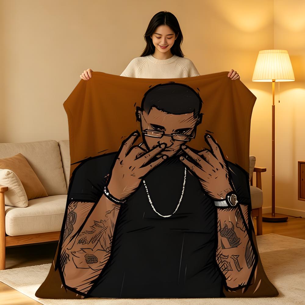 Music F-Freeze C-Corleone Throw High-Density Short Plush Blanket Soft Skin-Friendly for Sofa Nap Air-Conditioned Room