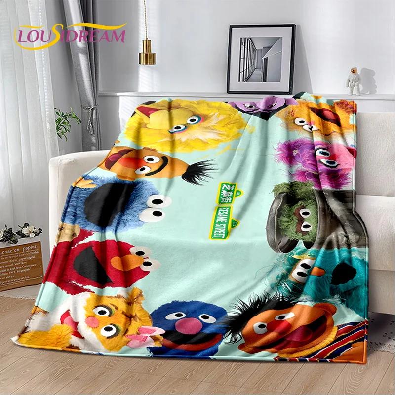 

Cartoon Sesame Street Cute Soft Blankets,Keep Warm Throw Blanket Comfortable Blanket for Picnic Beds Sofa Home Bedroom Gift Kid 75x90cm