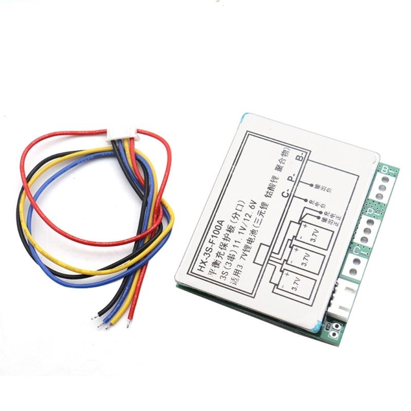 High Current 100A 12.6V Liions BMSs PCBs Board Equilibriums Balancing Temperature Monitoring For Power Tool Solar Systems