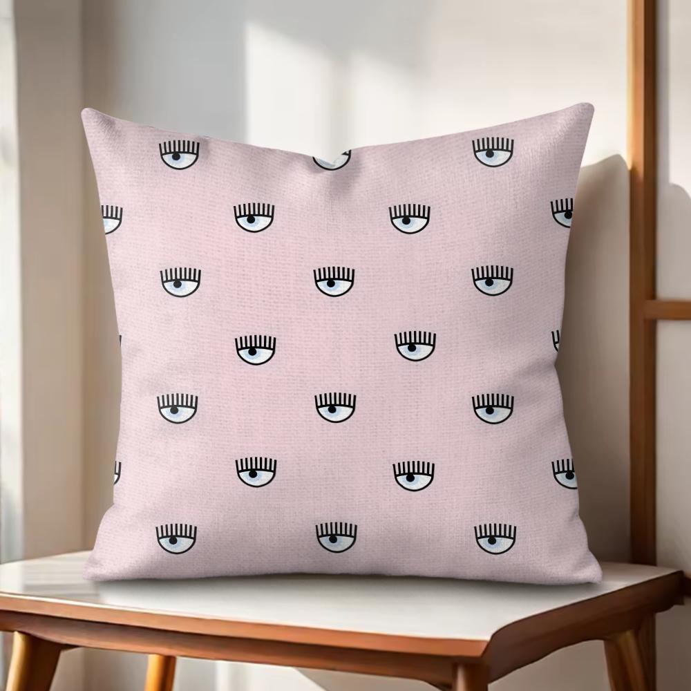 

CChiara FFerragni Cushion Cover Natural Linen Organic Fabric DoubleSided Printing Couch Pillow Covers Home Decor 30x30cm