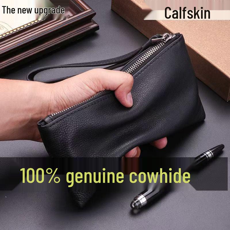 Men s Genuine Leather Long Wallet & Mobile Clutch