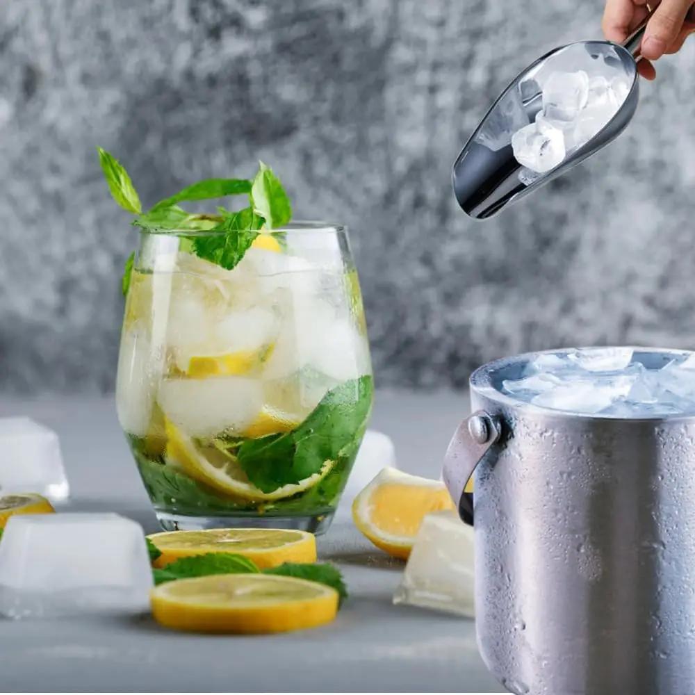 3/1 buc lopată de gheață din oțel inoxidabil Racletă pentru boabe de cafea cu cereale pentru răzuire pentru bomboane linguriță de măsurare linguriță de bar Gadgets de bucătărie