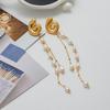 Yori Fashion Freshwater Pearl Tassel Pendant Spiral Earrings for Women 18k PVD Plated Summer Jewelry 2025