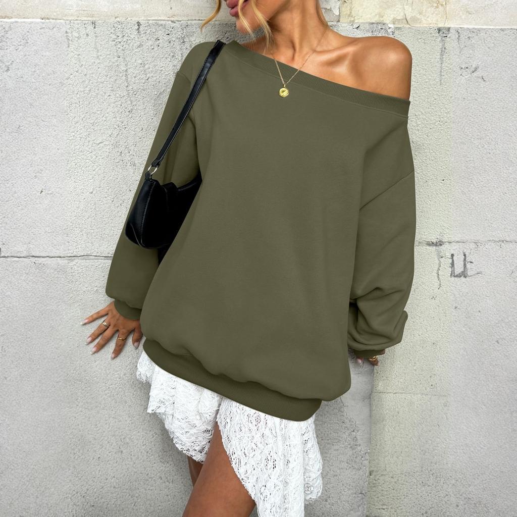 Women's Solid-color Fashionable Long-sleeved Top