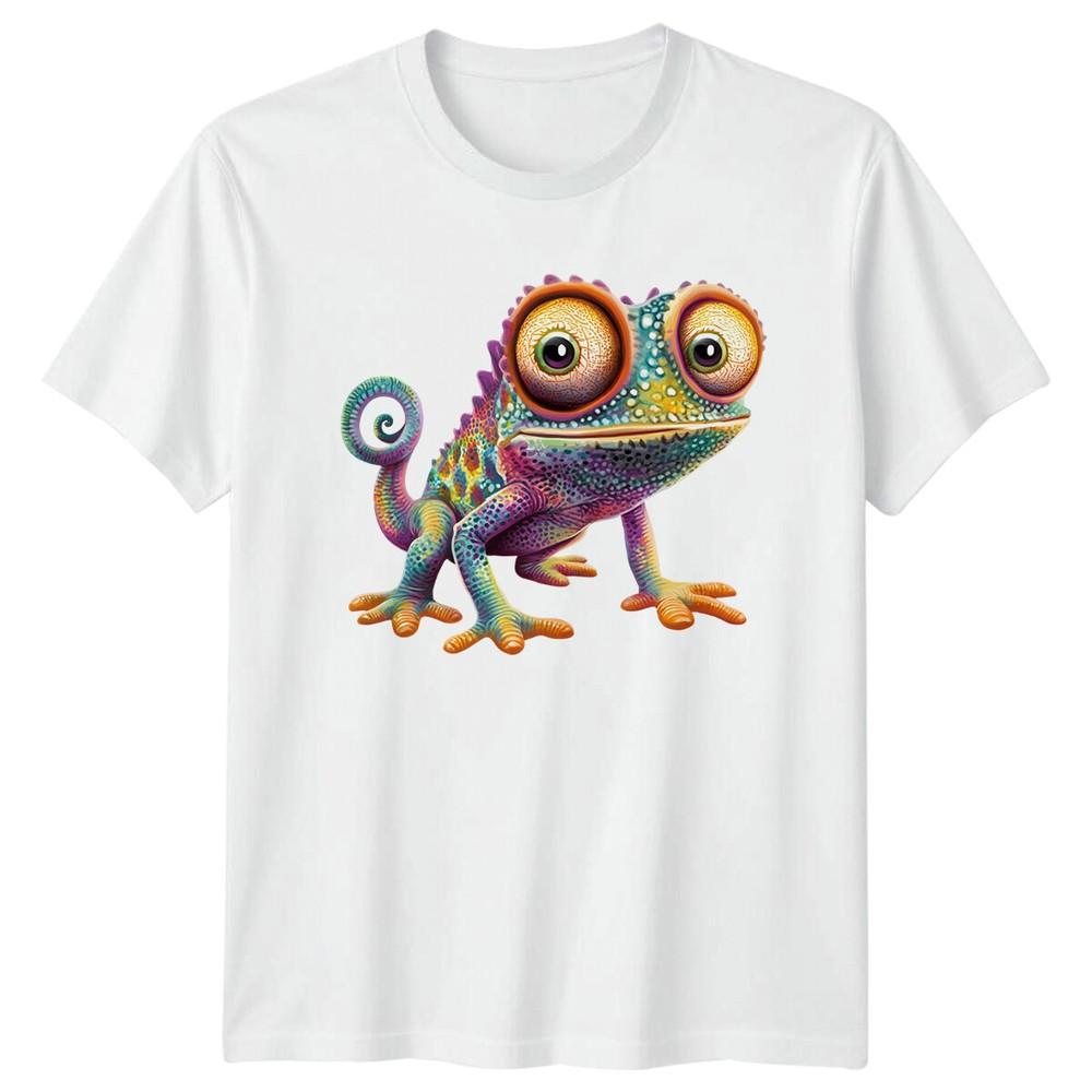 Chameleon Reptile Animals Unisexs TShirt Unisexs Tee Vibrant Graphic Unisex Top S