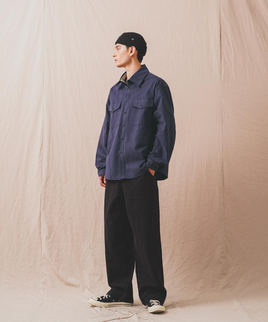 PERSTEP Rough Slub Fatigue Pants Black Julp4678