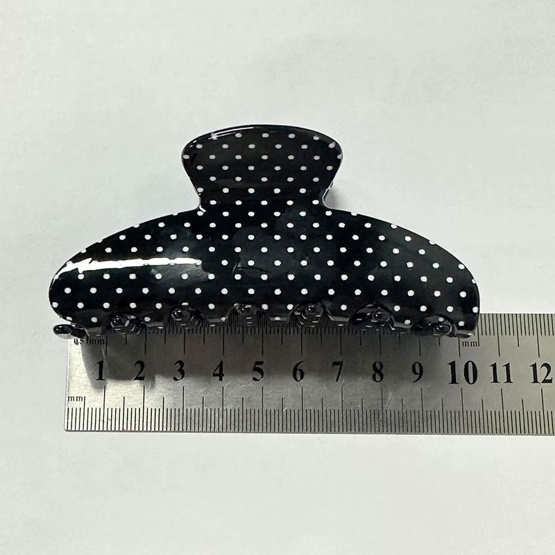 1Pcs Retro Trendy Hair Clips for Women Girls Hair Accessories New Large Wave Point Hair Claw Eco Friendly Acetate Claw Clips