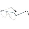 Double Bridge Men's Fashion Glasses - High-End Blue Light Blockers for a Personalized, Casual Look