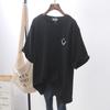 2024 Summer Women's White Loose-Fit Short Sleeve T-Shirt, Korean Style, Large Size, Student Fashion
