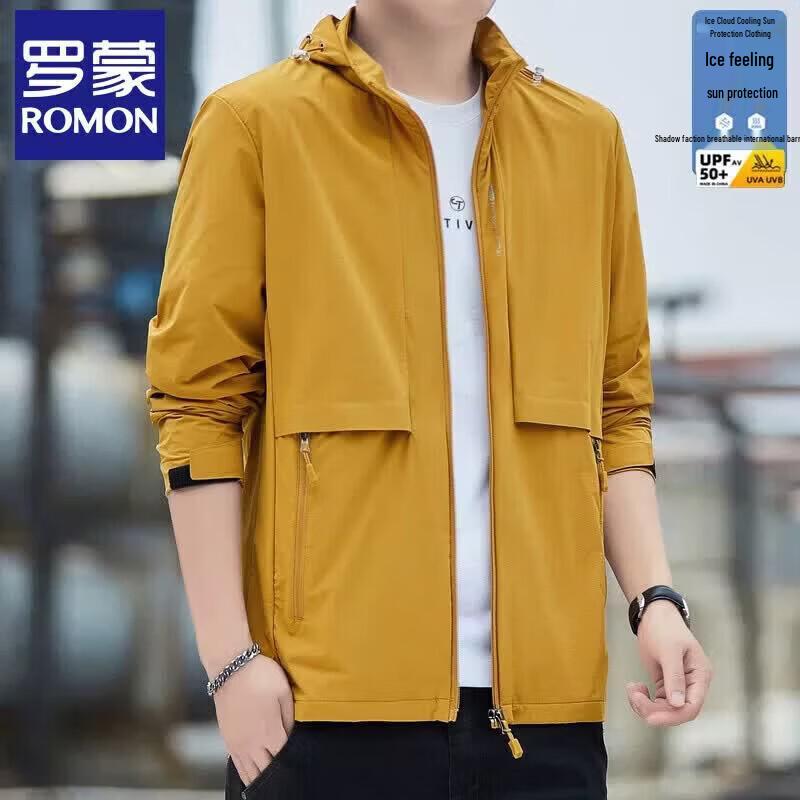 

Romon Men s Ice Silk UPF50+ Sun Protection Hoodie 4XL