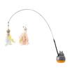 Cat Teaser Stick Interactive Cat Toy Fish Feather Teaser Cat Toy with Rotatable Base