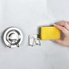 Sponge Rack Rustproof Stainless Steel Sponge Holder with Strong Adhesive No Punch Quick Drain Organizer for Kitchen Sink