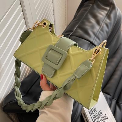 Nová PU kožená mini taška přes rameno Dámská móda Jednoduchý styl Pure Color Messenger Bag Wallet