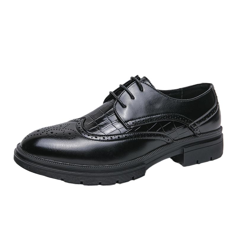 Fashion Fashion Trends Men's Lace-Up Oxford Shoes Social Office Business  Negotiation Formal Shoes Thick Soled Comfort Versatile Shoes