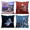 Cute B-Backkom Pillow Case Anti-dustmite Pillowcase Invisible zipper silky short plush Sofa cushion cover