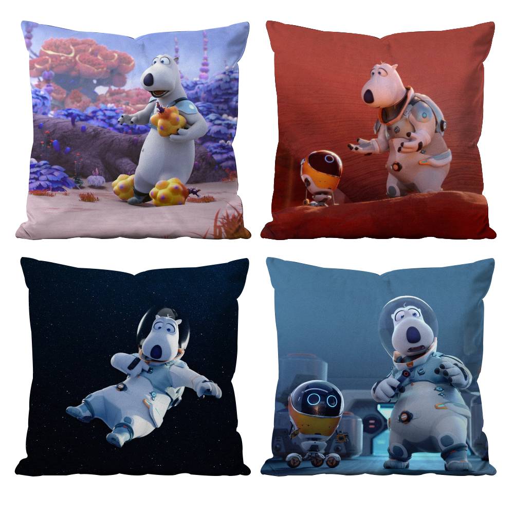 Cute B-Backkom Pillow Case Anti-dustmite Pillowcase Invisible zipper silky short plush Sofa cushion cover