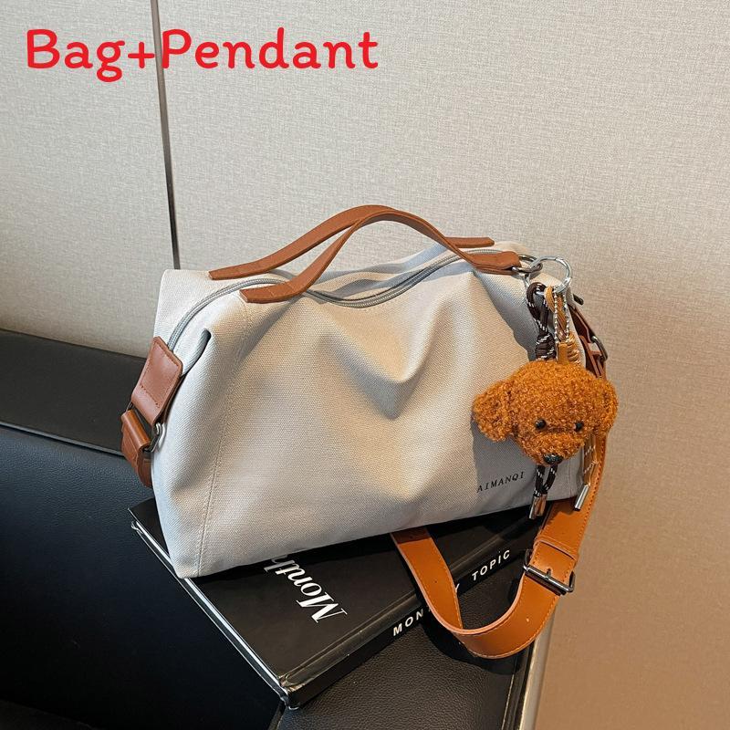 Canvas Shoulder Bag For Women With Large Capacity And Zip Closure For Daily Use