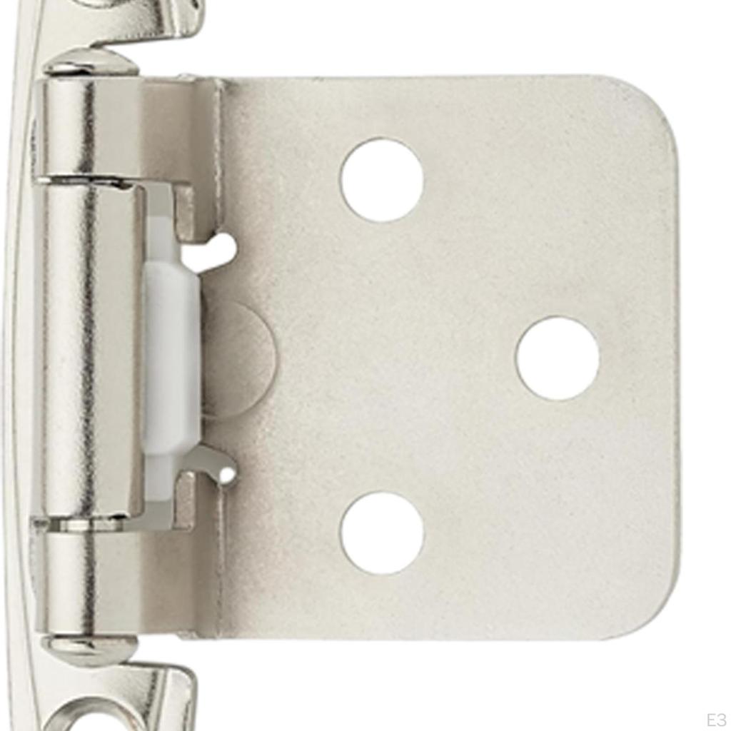 10 Count of Semi Concealed Cabinet Door Hinges Cold Rolled Steel Installation Accessories