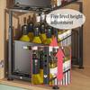 For Adjustable Under-Sink Organizer - Pull-Out Spice Rack & Storage Basket | Customizable Cabinet Shelf System