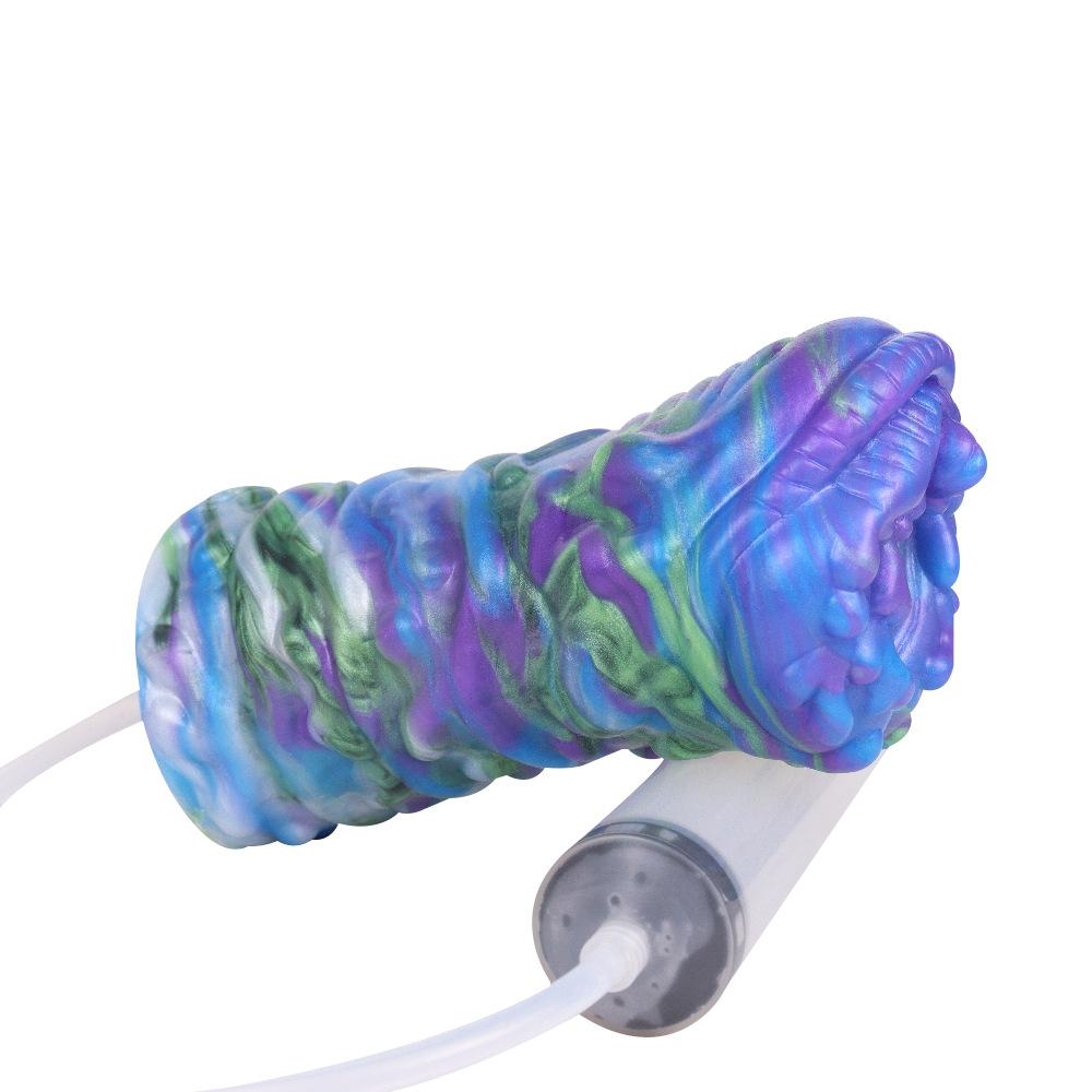 Water Squirting Masturbation Cup Silicone Masturbator for Men Manual Penis Training Sex Toy Pussy Anal Doll