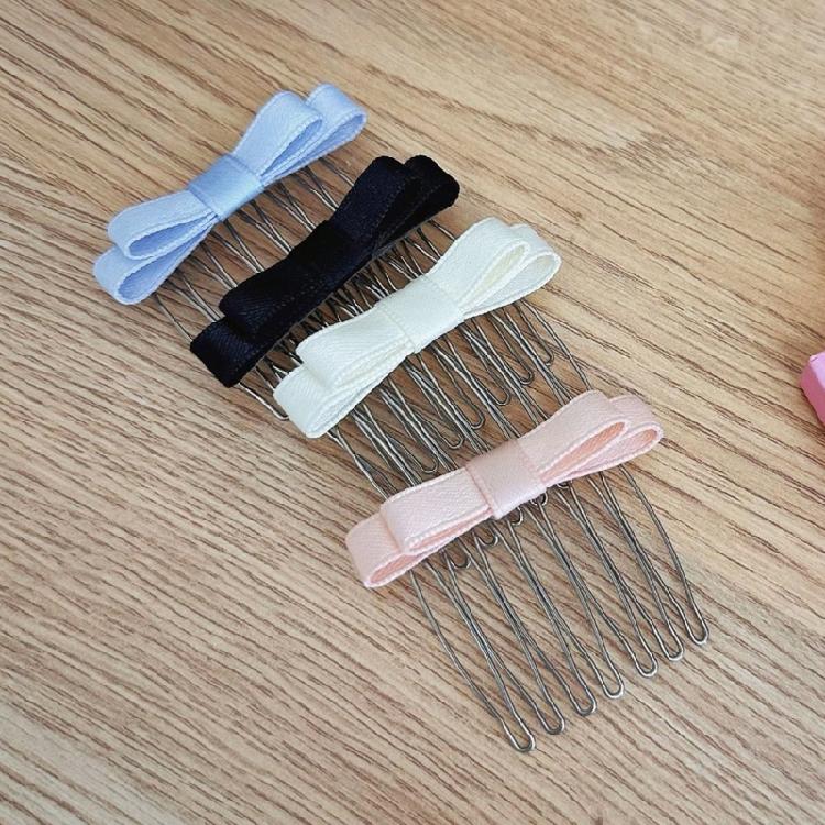 Elegant Sweet Girly Comb Bow Hair Clip Bow Bowknot 2000s-style Ribbon Bunches