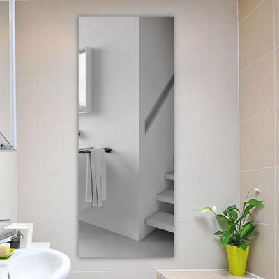 Self DIY Mirror Wall Decal for Interior Decoration Moisture Resistant PET Sticker for Living Room and Bathroom Walls