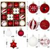 44 Stück 6 cm Weihnachtsbaumkugel Weihnachtsdekoration Xmas Baum Anhänger Ornamente Heimdekoration Navidad Party Neujahr 2027 Partyzubehör
