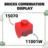 Non-Toxic 549Pcs/Lot 3024W 1X1 Double Cylinder Block Moc Color Accessories Compatible With Brick Diy Children'S Toy S1355