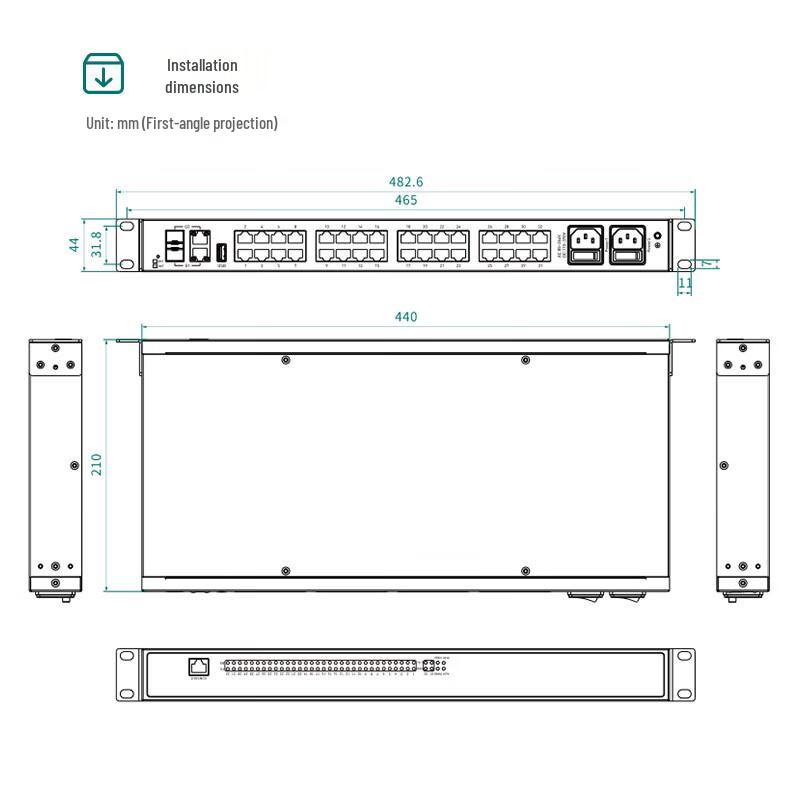 Maiwei 8-Port Industrial Serial to Ethernet Server