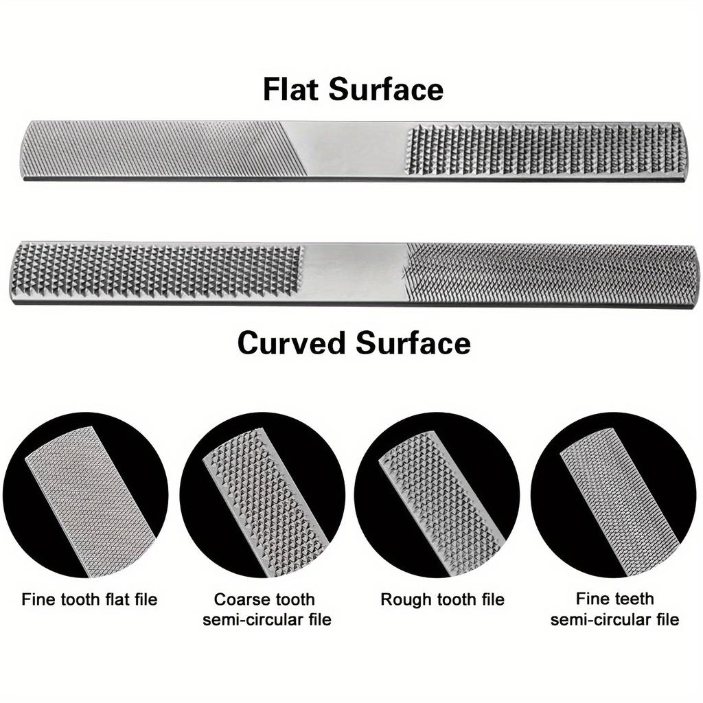 1pc Stainless Steel 4-Way Hand File, Diamond Grit, Easy Sharpening, for Wood and Metal Tools