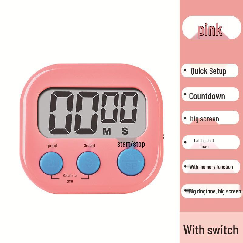 Large Display Electronic Kitchen Timer with Alarm