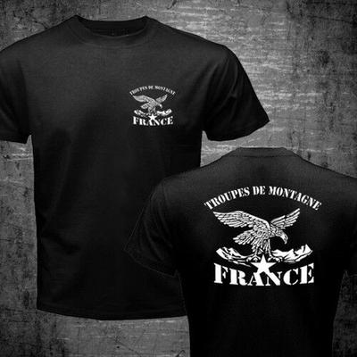 Μπλουζάκι Unisex Στρατού της Γαλλίας Troupes De Montagne Chasseurs Alpins Mountain Brigade Army