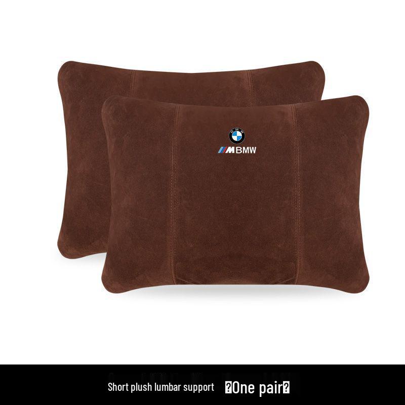 Neck and lumbar support pillows for BMW Series 1/3/5, i3/iX3, and X1/X3/X5 vehicles.
