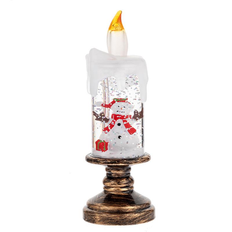 New Christmas Decorations Candle Lights Snowflake Lights Christmas Crystal Ball Lights Creative Christmas Gifts 1pcs