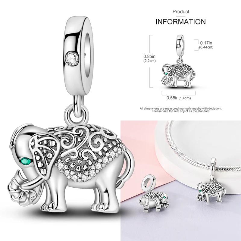 New Charms Copper Retro Charm Evil Eyes Elephants Snake Beads Fit Original Bracelet Diy Jewelry Women Gift