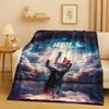 Retro L-Linkin Park Sign Rock Band Music Flannel Blanket,Ultra Soft Warm Plush Throw for Home Bedroom Bed Sofa Cover Camping