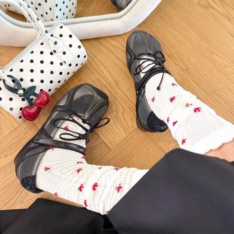 Casual shoes ballet shoes bow Mary Jane women's shoes soft sole shallow mouth retro French new star same style