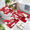 3Pcs Flannel Toilet Mat Set Aberdeen FC Bathroom Rug Bath Carpet Non Slip Home Decor