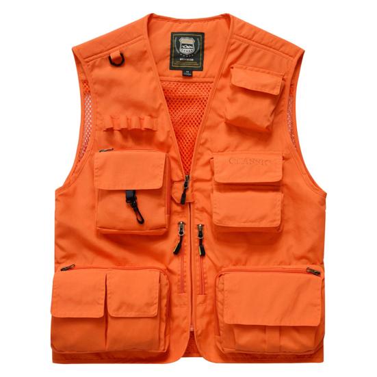 Vest Multiple Pockets Fastener Tape Air Holes Popular Jacket Multifunctional Outdoor for