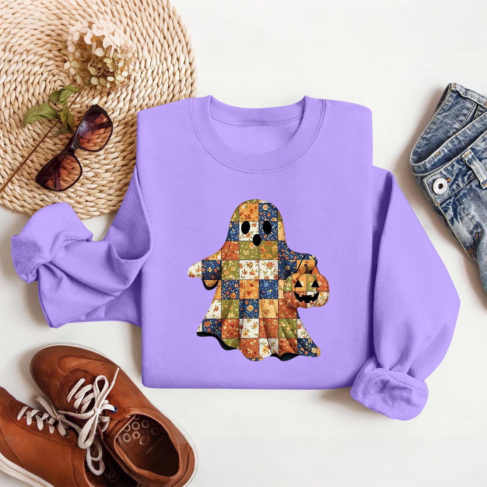 

Женские топы Женский свитшот с длинным рукавом Повседневный с круглым вырезом Свободного кроя Пуловер Флисовые топы L фиолетовый