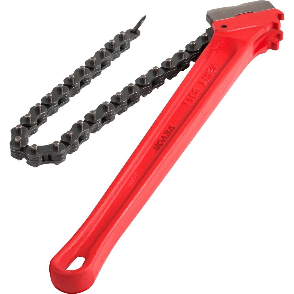 Chain Wrench Pipe 36inch,Heavy Duty Oil Filter Chain Wrench Capacity 4-1/2 to 7-1/2inch ,Chain Wrench 30inch (760 mm) Chain Length Plumbing Pipe Tool